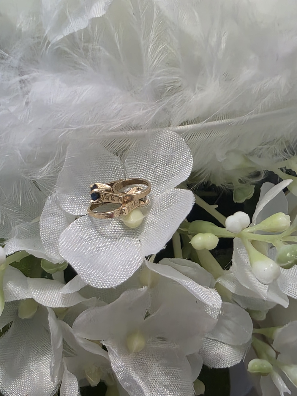 (2) 14k Gold Ring Pendants
